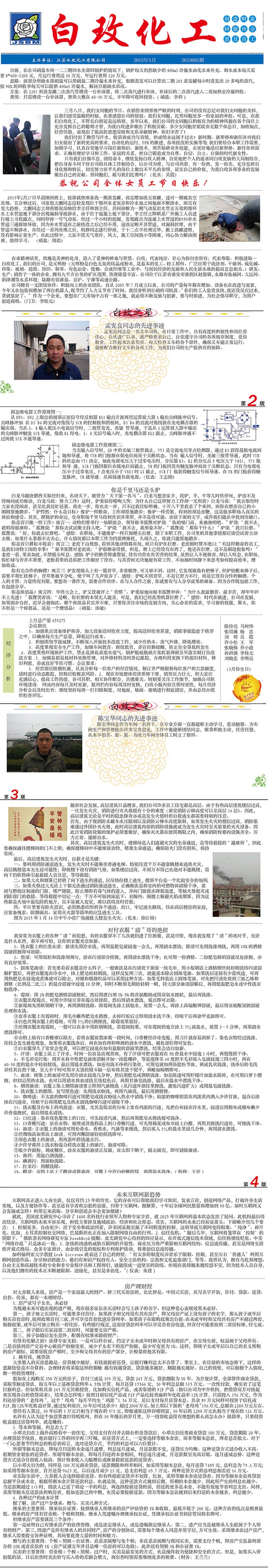 白玫化工3月报刊